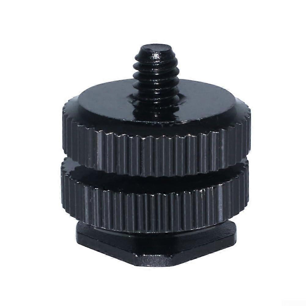 Camera Hot Shoe Mount Adapter with Triple Accessory Mount for DSLR Microphone and LED Light