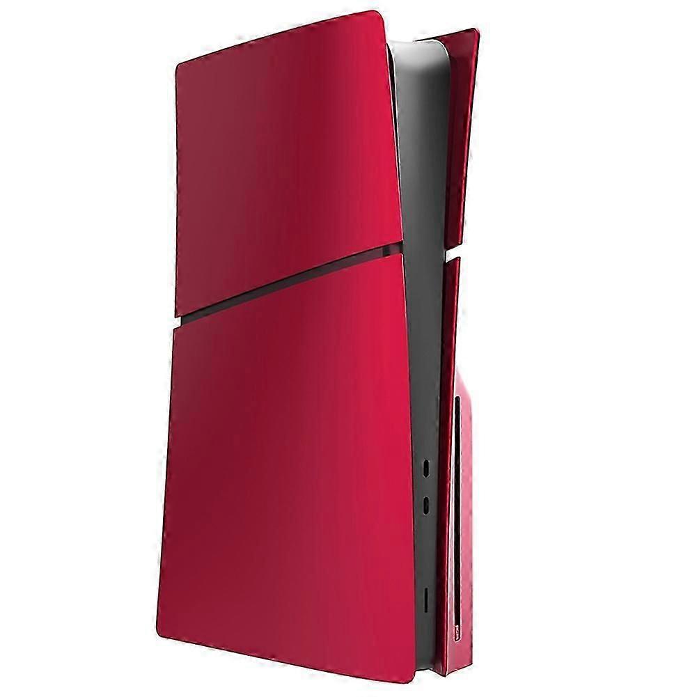 For Playstation 5 Slim Hard Plastic Faceplate Shell Replacement Plate Cover for PS5 Console Disc Version Red