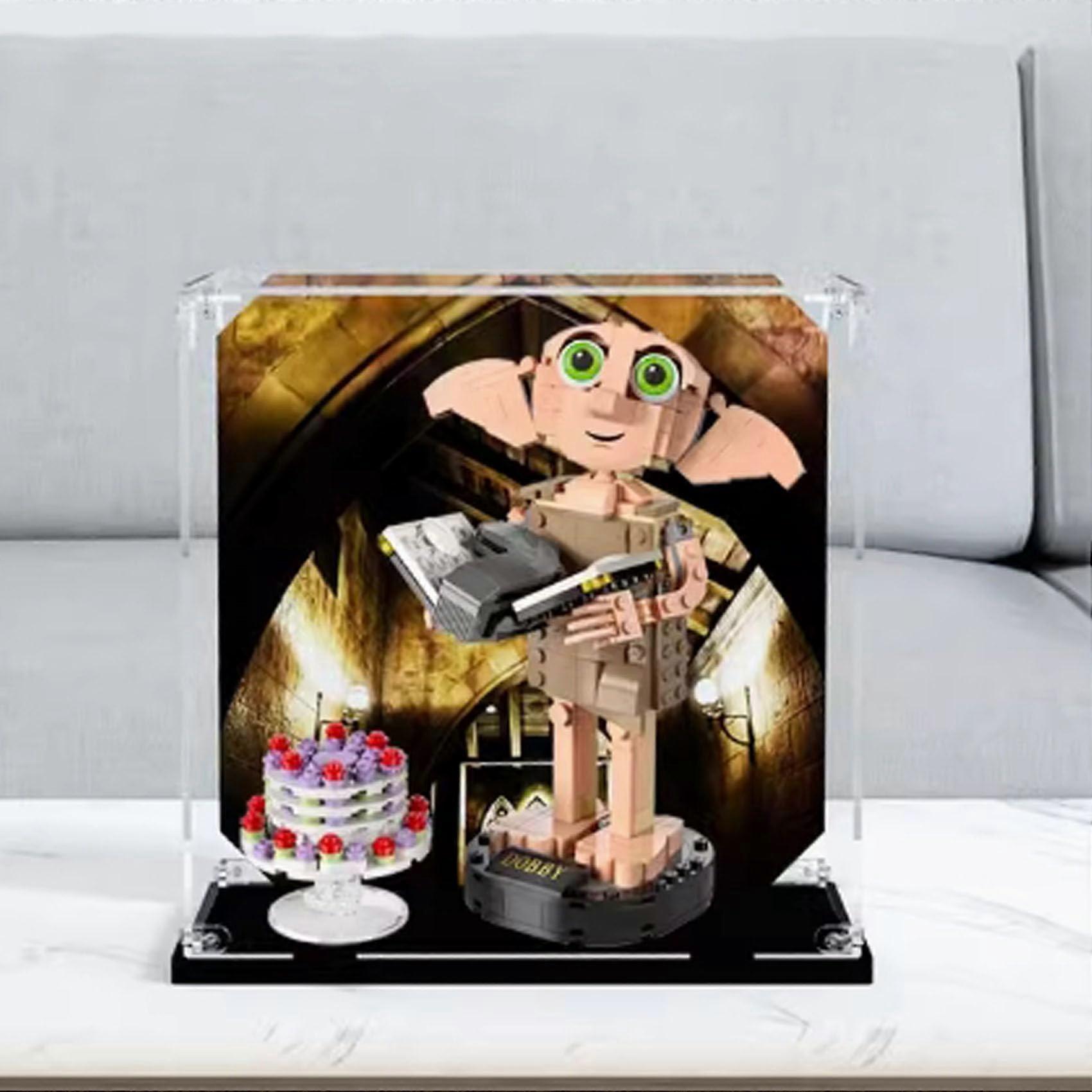 Acrylic Display Case for  76421 Dobby, Clear Dustproof Box for Collectibles, Easy Assembly