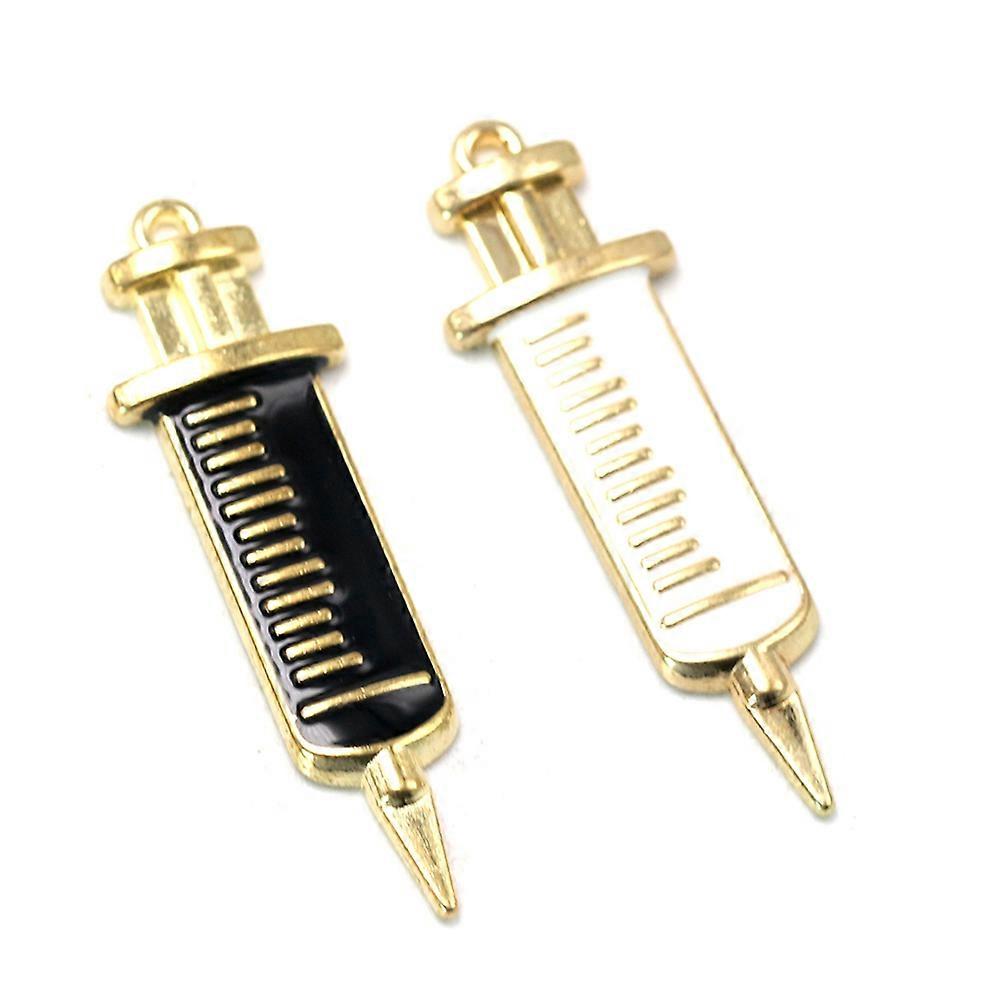 Black Needle Pendants for Jewelry Making 10Pcs Set