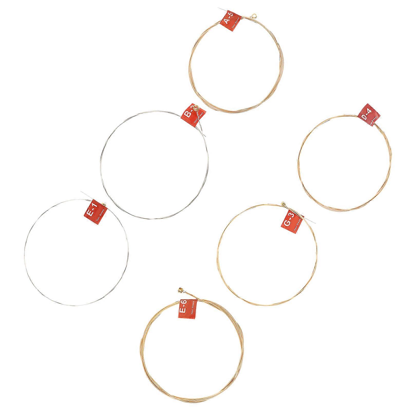 Copper-Plated Folk Guitar Strings for Replacement 6Pcs Set Accessories