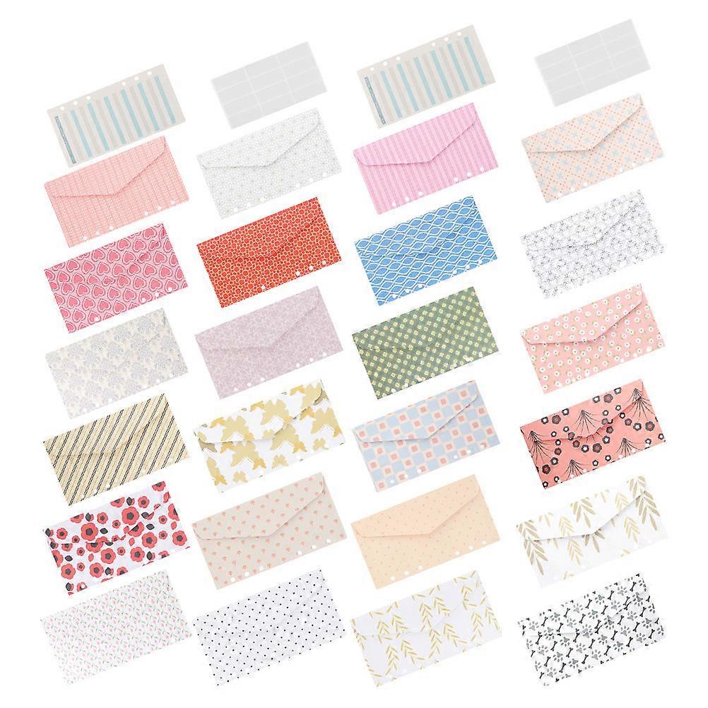 Money Envelopes Binder Envelopes for Storage Use 2Sets Assorted Color Paper