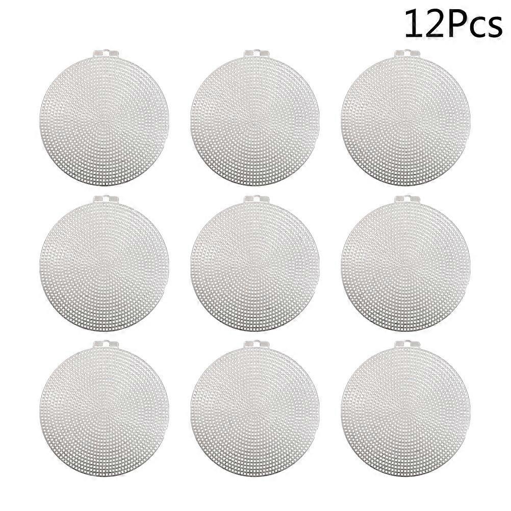 Plastic Canvas Round Shape for Handmade Use 12Pcs DIY Embroidered Mesh Board