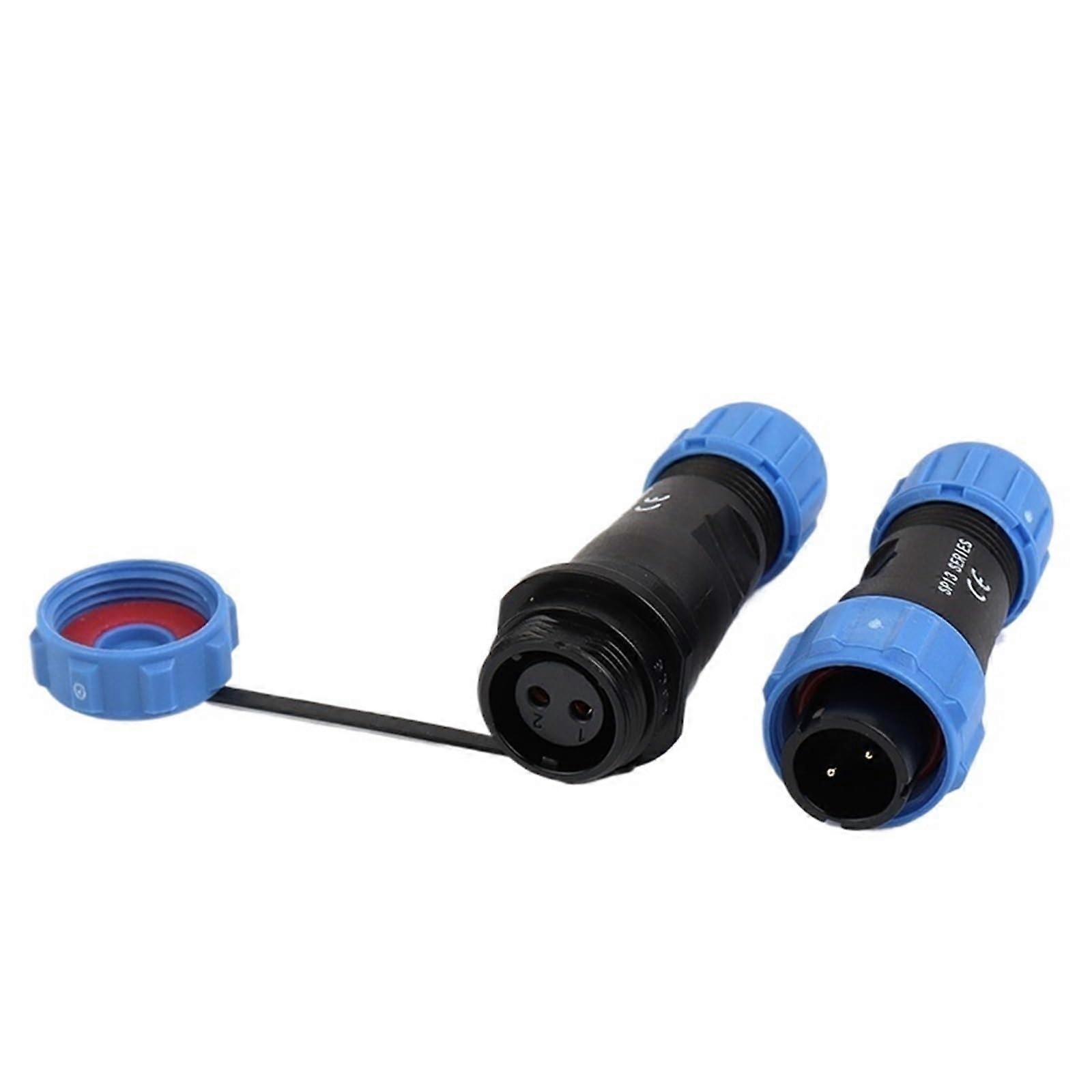 IP68 Waterproof Electrical Connector SP13 3 Pin Plug and Socket Outdoor Cable Set