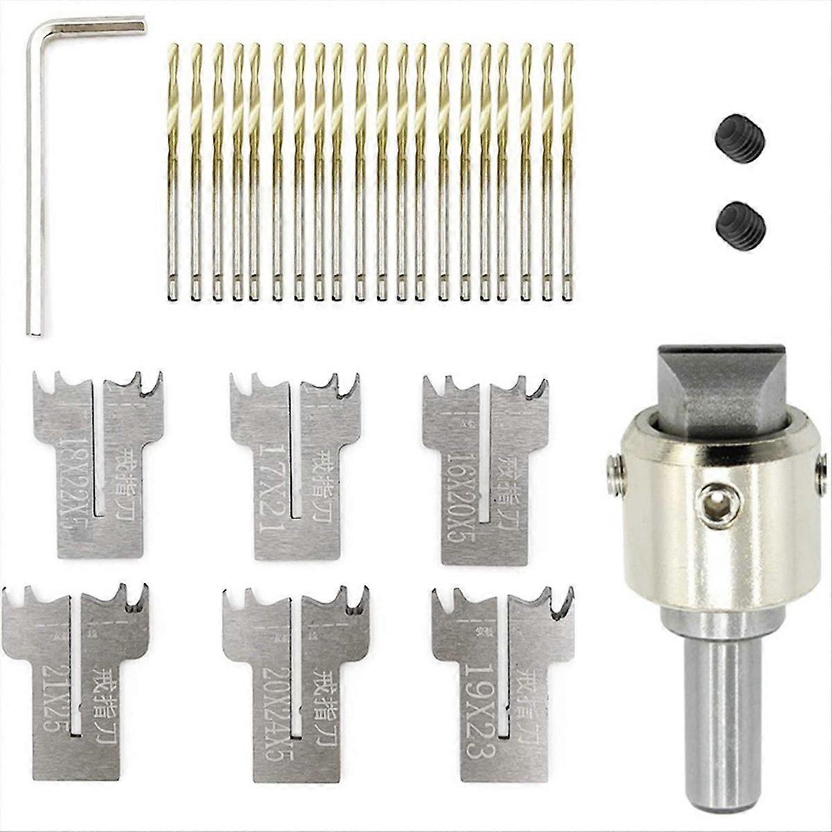 30 PCS Ring Drill Bit Set, 16-21mm Blades Ring Maker Bead Drill Bit