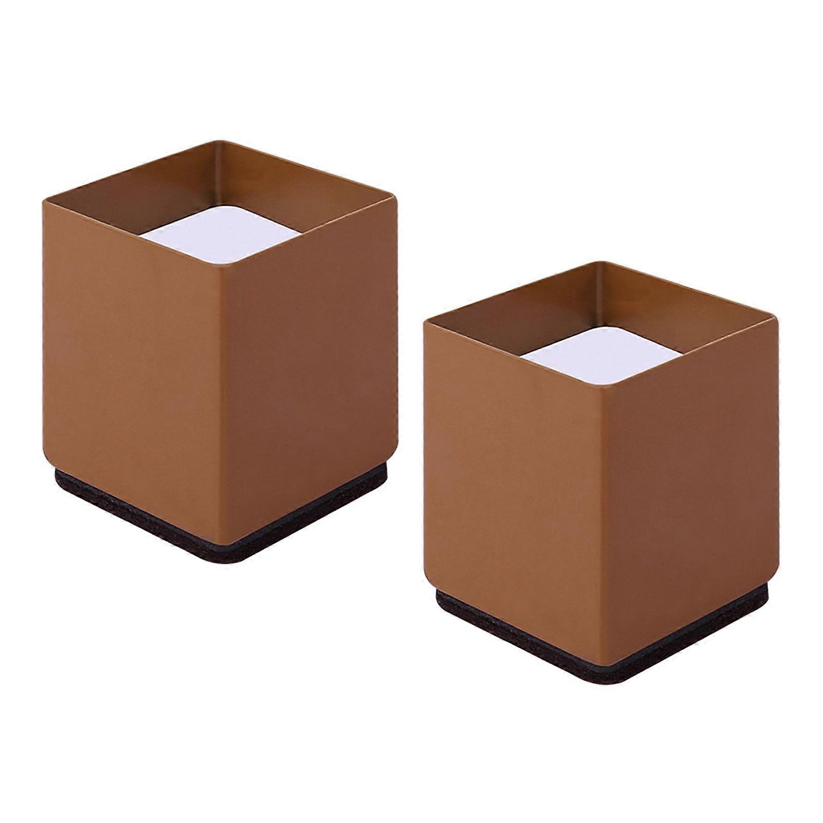 Bed Table Riser Elevator Sofa Furniture Elevator Elevators for Beds,, Tables - Square 6x5cm Brown