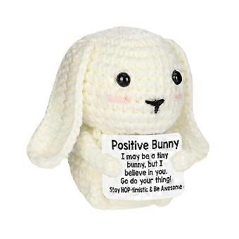 Handmade Wool Crochet Bunny Plush Toy with Shape Retaining Design for Birthday and Holiday Gifts