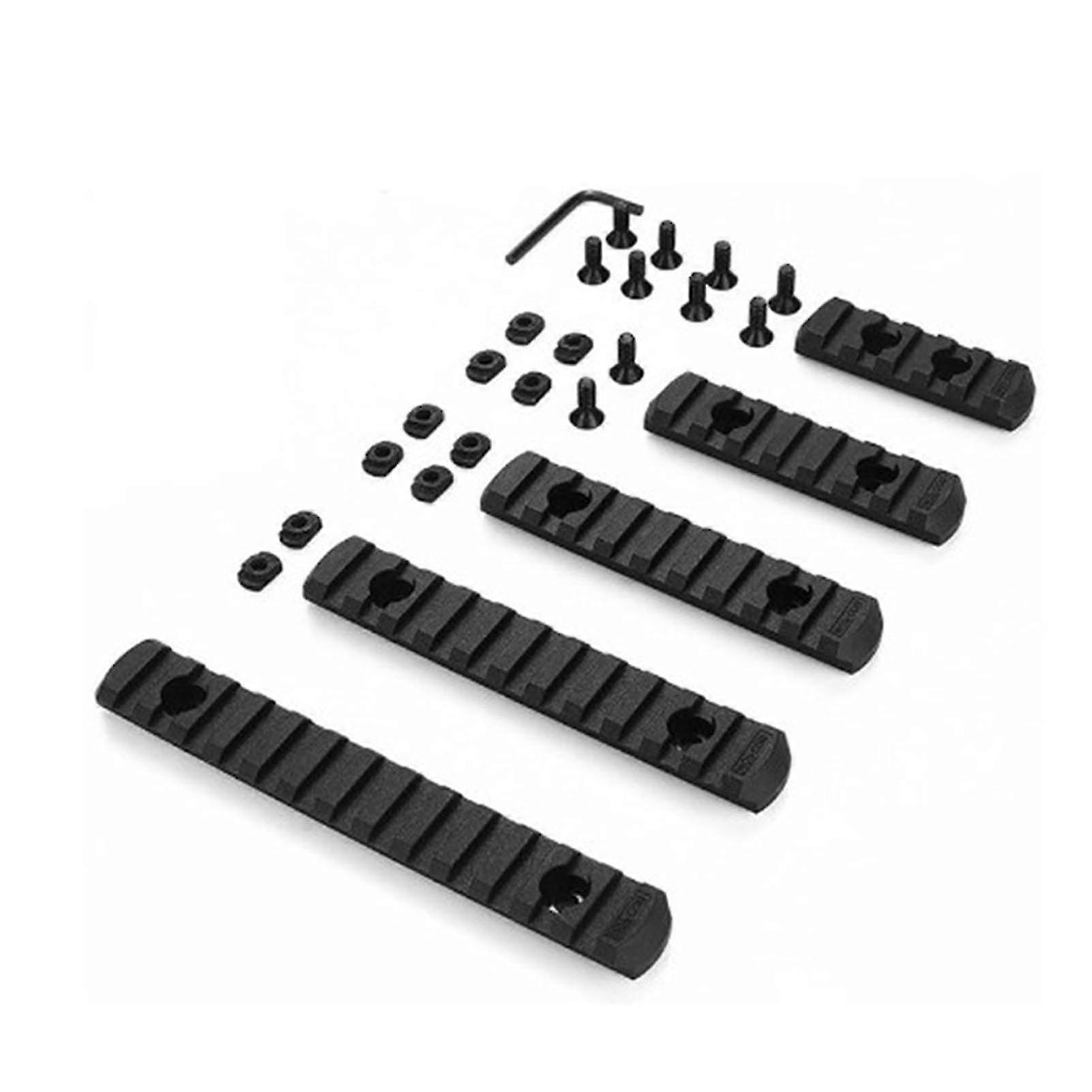 5Pcs Picatinny Rail Sections, 5/7/9/11/13 Slots, Nylon Replacement Accessory