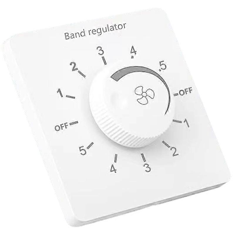 User Friendly Ceiling Fan Control Panel 86 Type Fan Adjustment 5-Level Gear Change Speed Controller Switching Button