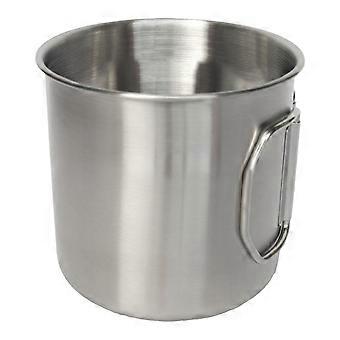 250/350/550ML 304 Stainless Steel Camping Cup with Foldable Handle Frosted Portable Outdoor Travel