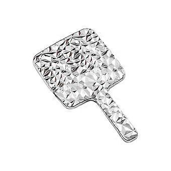Electroplated Makeup Mirror Vanity Mirror Handheld Mirror Hand Mirror with Handle Water Ripples Cosmetic Mirror Gif