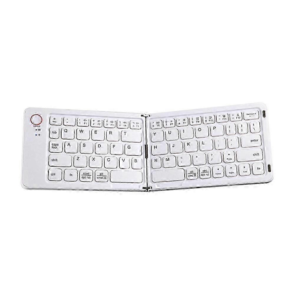 Wireless Foldable Bluetooth Keyboard Mini Portable Double Folding Keyboard Suitable compatible with Laptops and