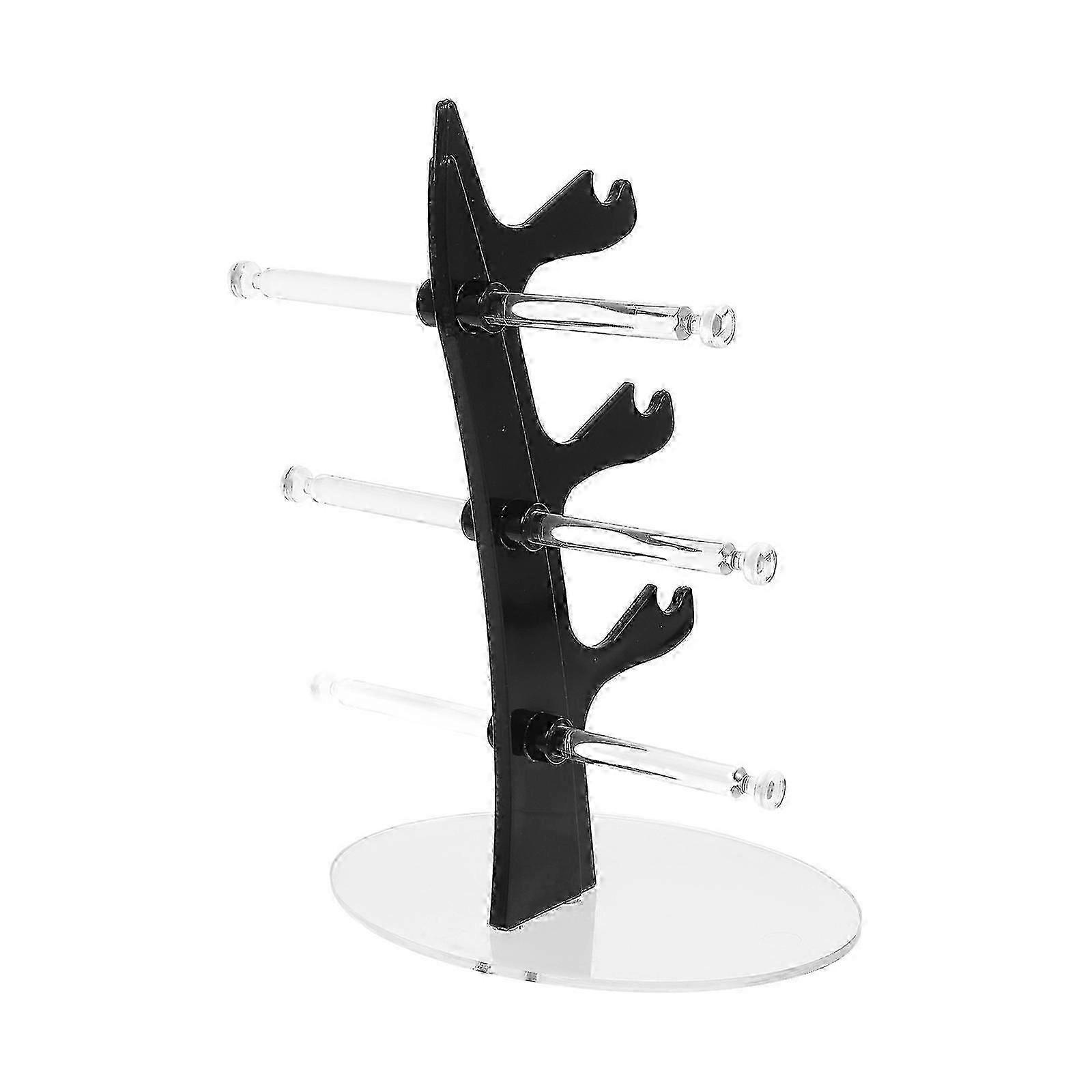 3 Layers Black Glasses Display Stand for Eyewear Storage