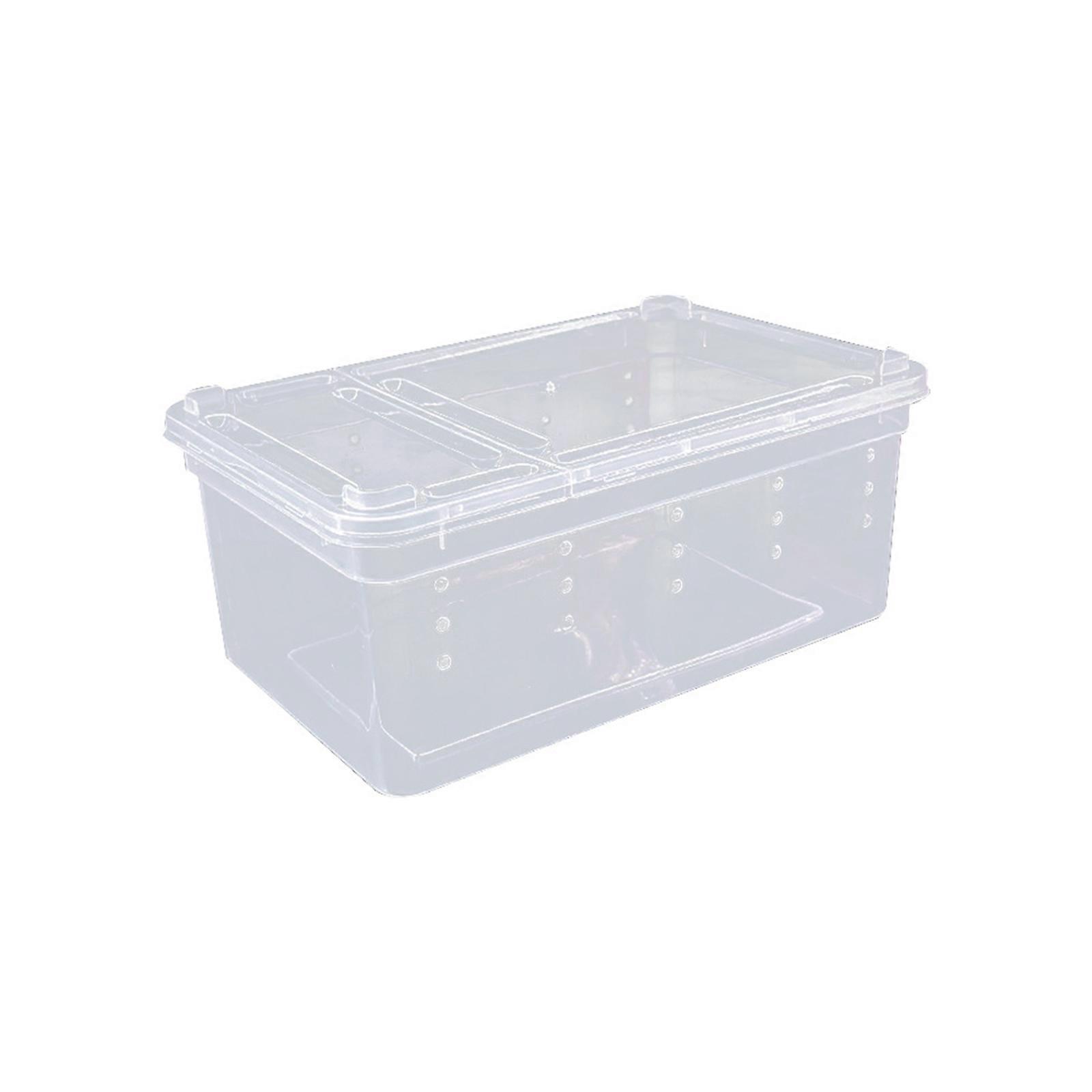 Plastic Lizards Keeper Tanks Observation Panel Breathable Design Stackable Enclosure  1