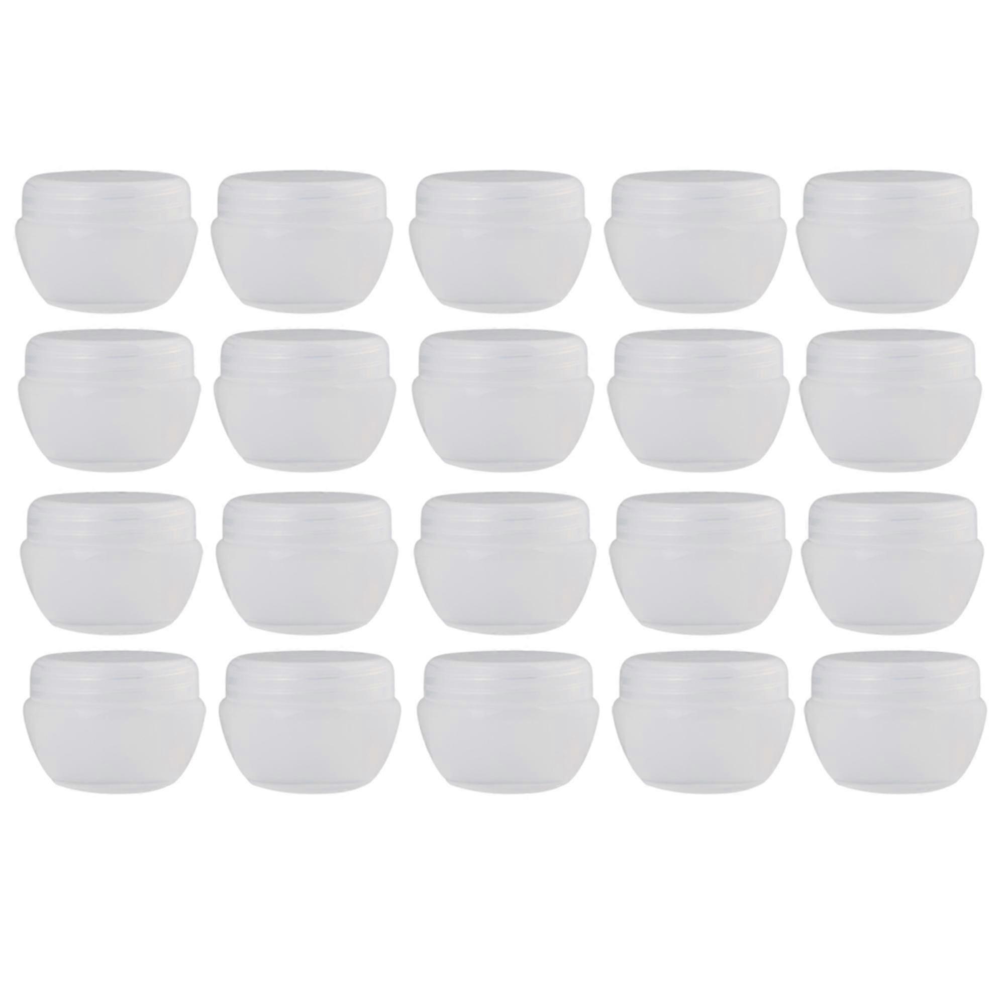 20pcs Plastic Transparent Empty Cosmetic Sample Containers Jars Pots 10g