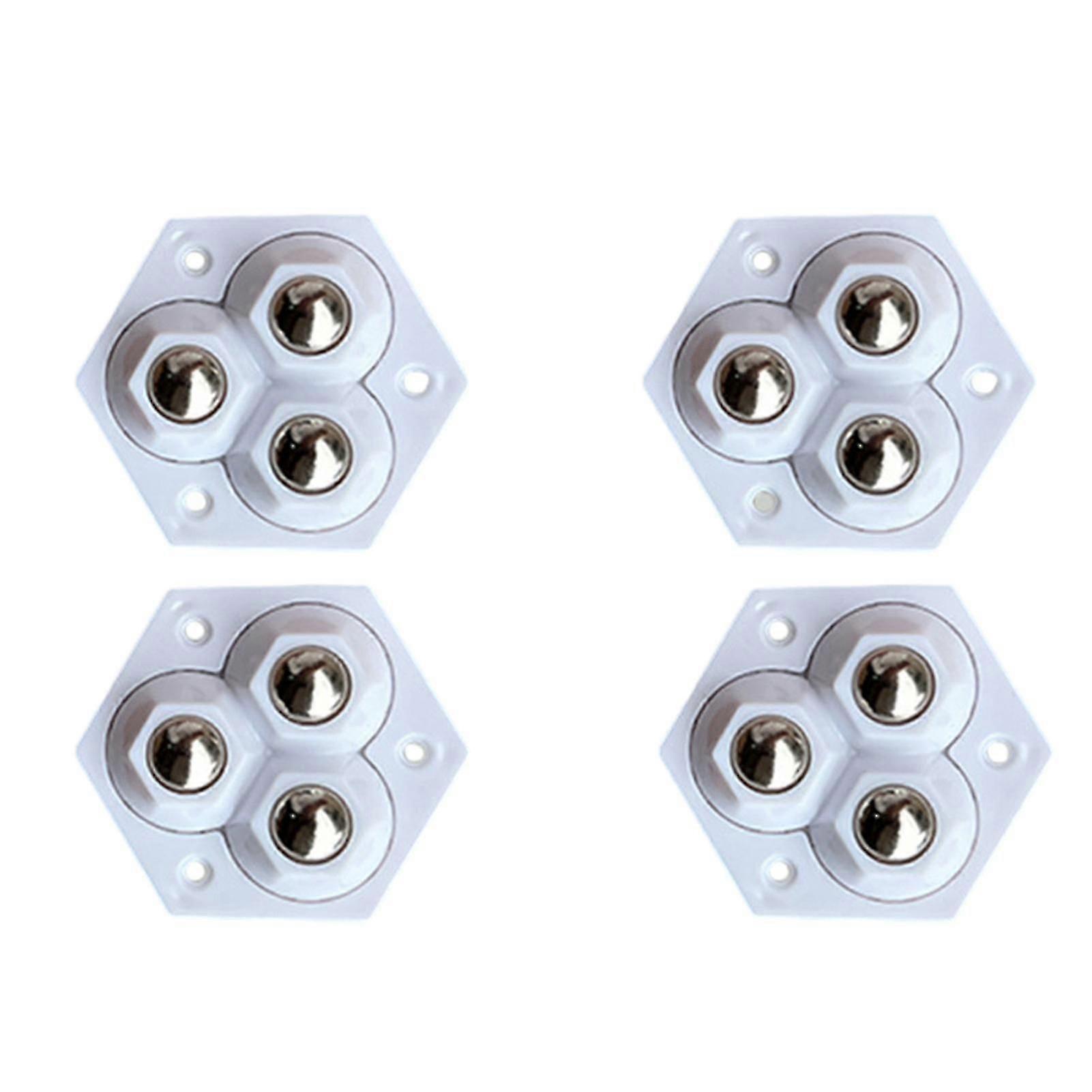4pcs Mini Universal Movable Wheel Silents Pasteable Stable Caster Wheel compatible with Refrigerators