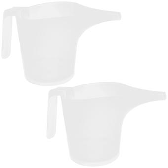 2 stks Cup Maattrechter Pitcher Candy Kleur met Schaal Dagelijkse Keukengerei Supplies (Willekeurige Kleur)
