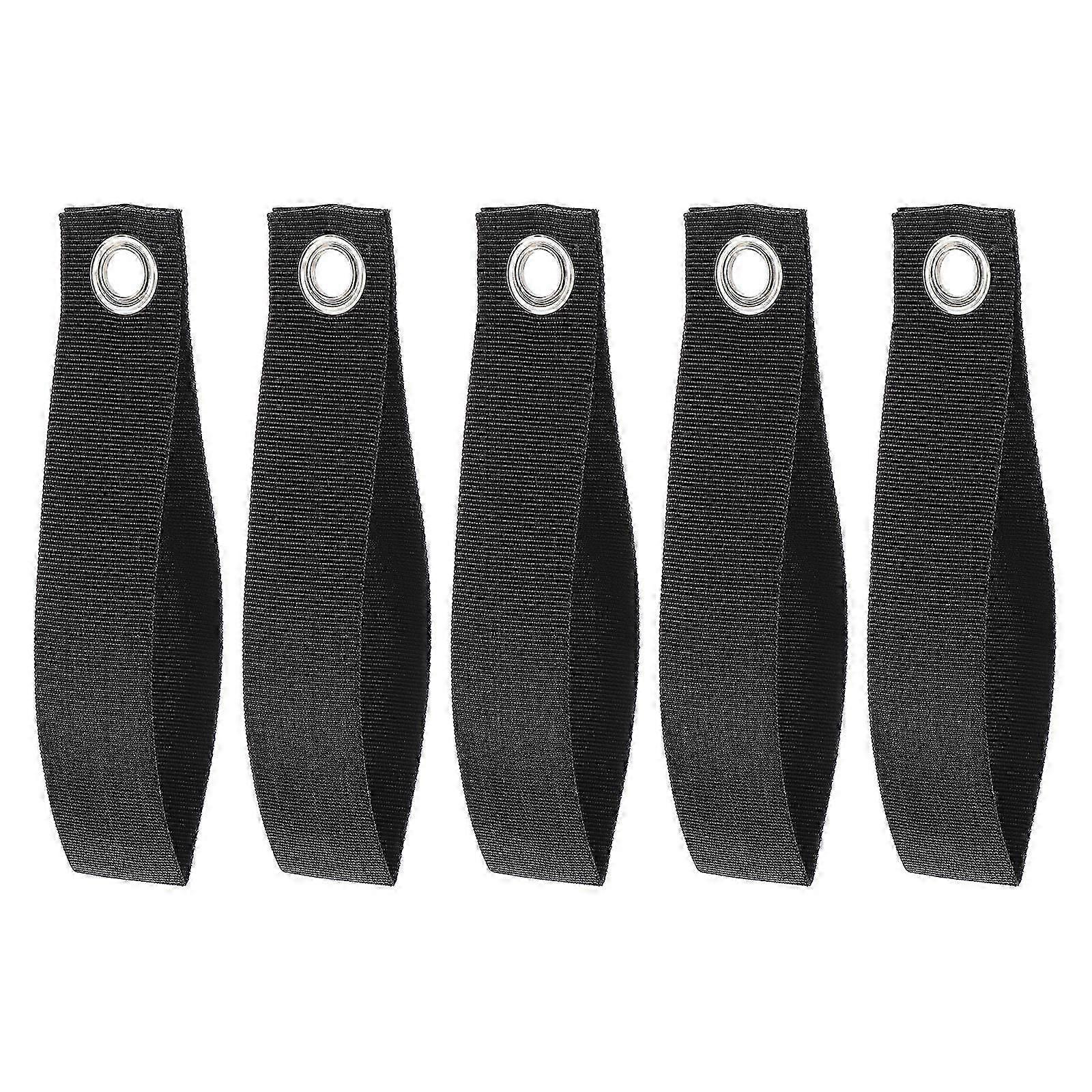 5Pcs canoë ancre sangles Durable capuche boucle sangles Essential Tie Down (noir)