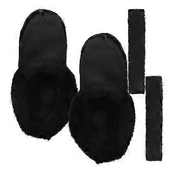 Plush Shoes Insoles Black Winter Shoe Liners for Clogs 1Set Removable Inserts