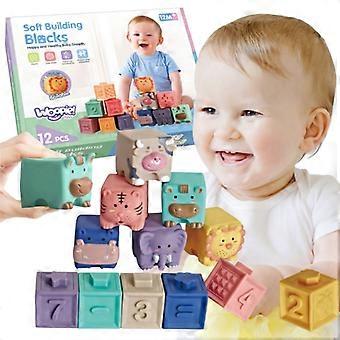 WOOPIE BABY Sensorisk Block Kläm Pussel Ljud Lär Dig Räkna 12 st.