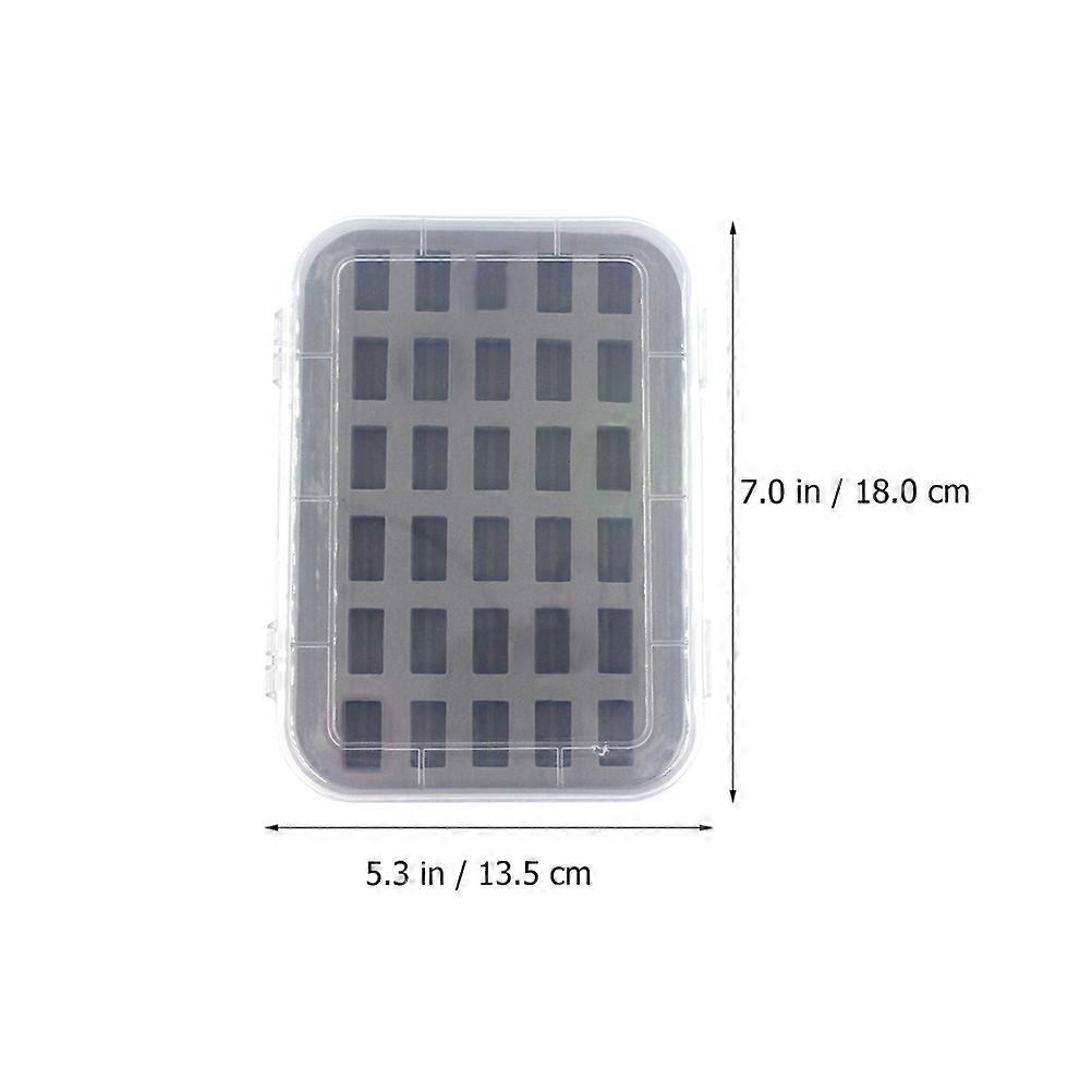 1Pc Sewing Bobbin Box Plastic Storage Box Simple Bobbins Case with Sponge