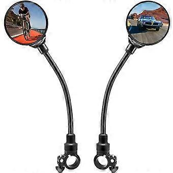 360 Rotatable Bike Mirrors - Handlebar Mirrors for Electric Bike and Scooter - Black