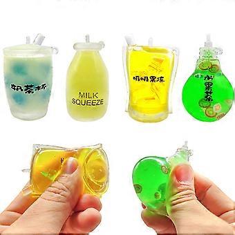 Drink Shaped Squeeze Fidget Toy for Stress Relief, Soft Pinch Toy for Adults & Kids