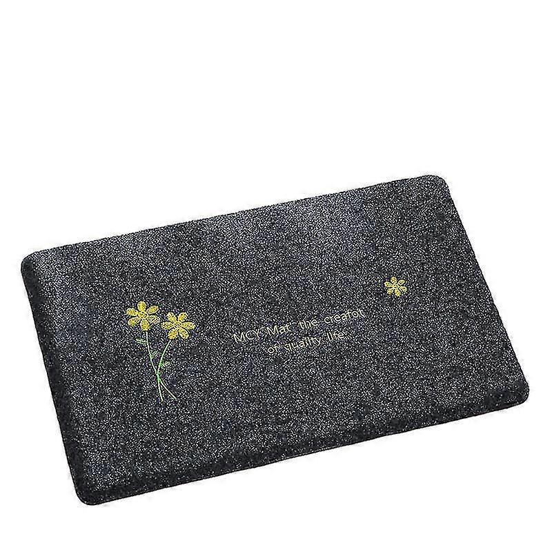 Soft Absorbent Door Mat With Flower Design