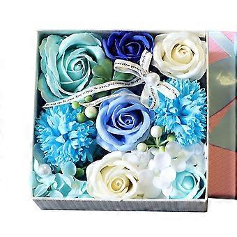 1 Schachtel Unverwelkte Seife Blumen Duft Mehrfarbige Kreative Seife Blume Geschenkbox zum Jubiläum JIKAIX