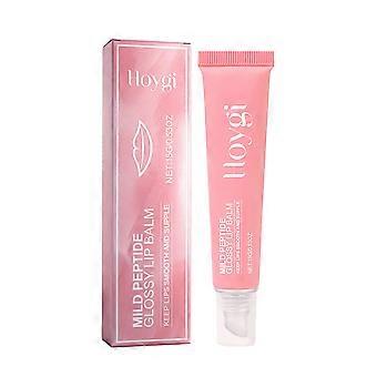 Hoygi Glänzender und feuchtigkeitsspendender Lippenbalsam, pflegender Lipgloss, weiche Lippen, Wasserglanz, Glas und volle Lippen, tägliche Pflege