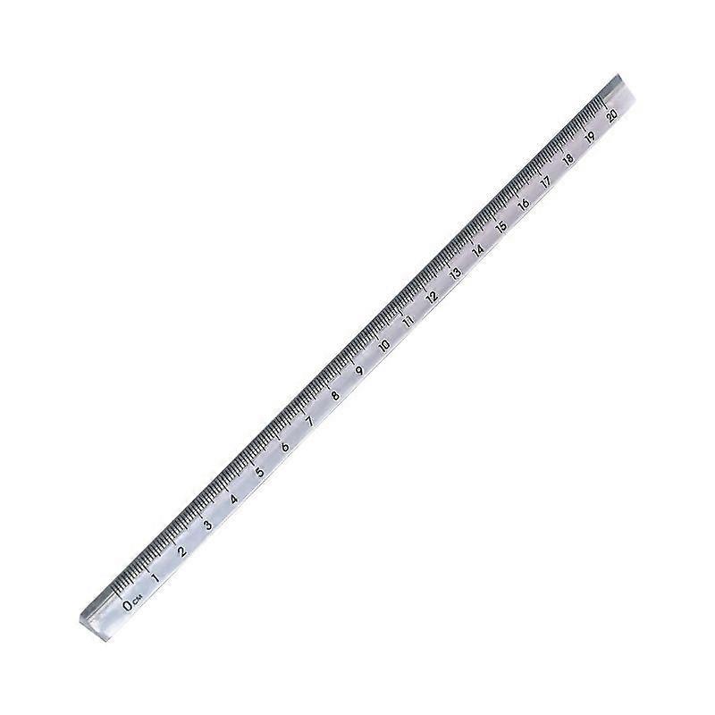 Simple triangular rulers for students - Precise scale on both sides - Office supplies - Measuring tools (20 cm)