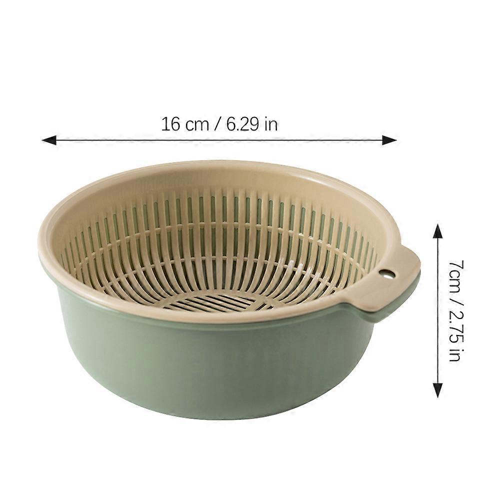 Draining Basket Plastic Double-Layer Multifunctional Basket for Storage 1Pcs