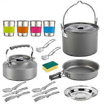 Batterie de cuisine de camping portable Ensemble de pot de camping en plein air