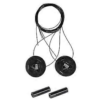 Automatic Screw Lock Shoelaces, 2 Pieces No Tie Metal Wire with Quick Release, for Everyday Footwear, Black