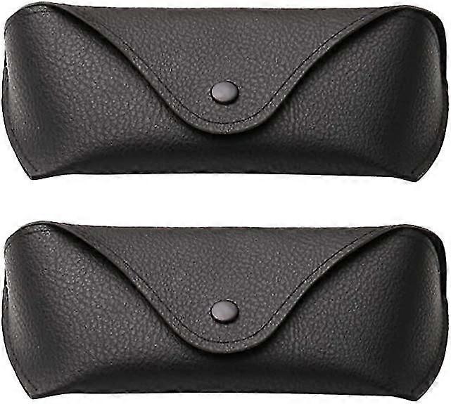 2 Pcs Portable Glasses Cases (black)