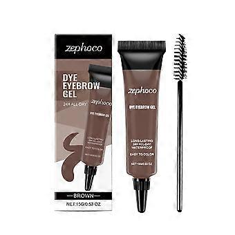 Zephoco waterproof and long-lasting eyebrow dye (brown) outlines three-dimensional and clear eyebrow shapes without smudging. Daily makeup eyebrow dye