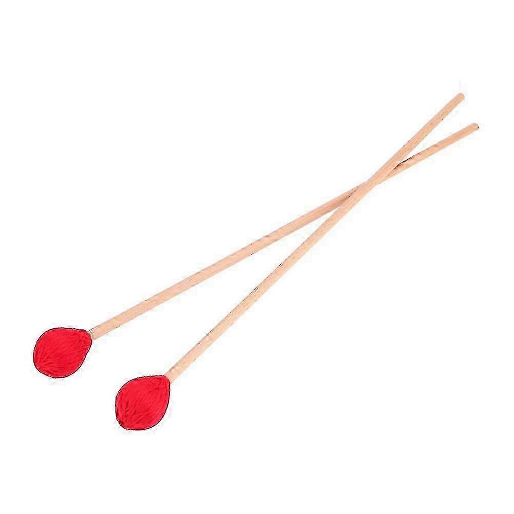 hard 1 Pair Yarn Head Keyboard Marimba Mallets with Smooth Handles compatible with Intermediate Player intelligence