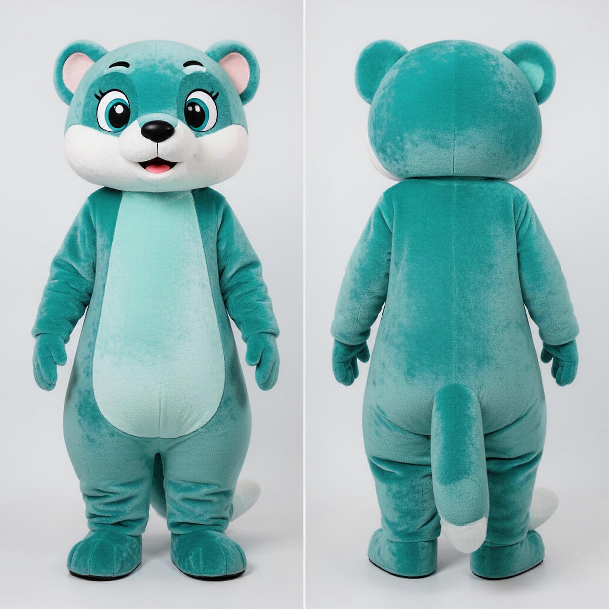 MASTICOT Teal Playful Ferret Mascot