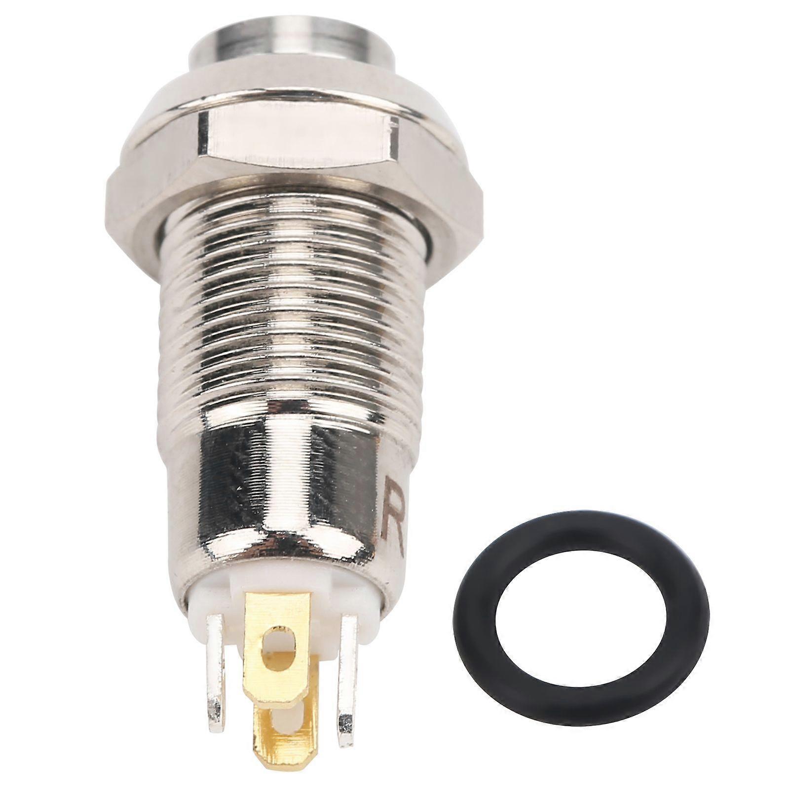 8mm Momentary Push Button Switch Waterproof Push Button Start Switch with Light 3VGreen