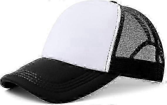 Black polyester mesh cap sublimation blank mesh cap adjustable p