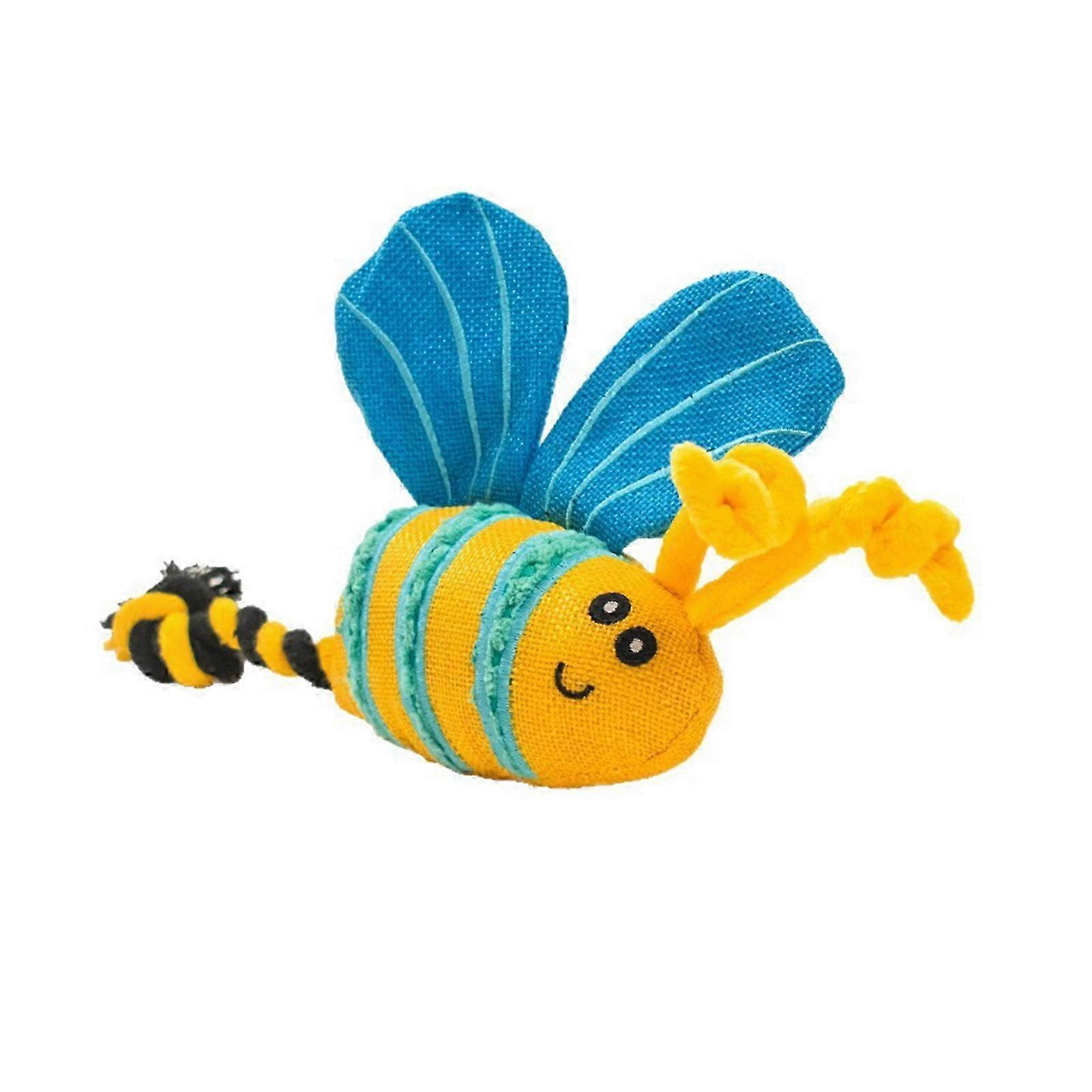 Squeaky Bee Toy Canvas Rope Chew