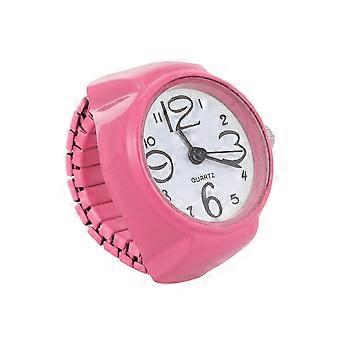 Watch Finger Ring for Adults Use 1Pcs Pink Unisex Quartz Fashion Ring