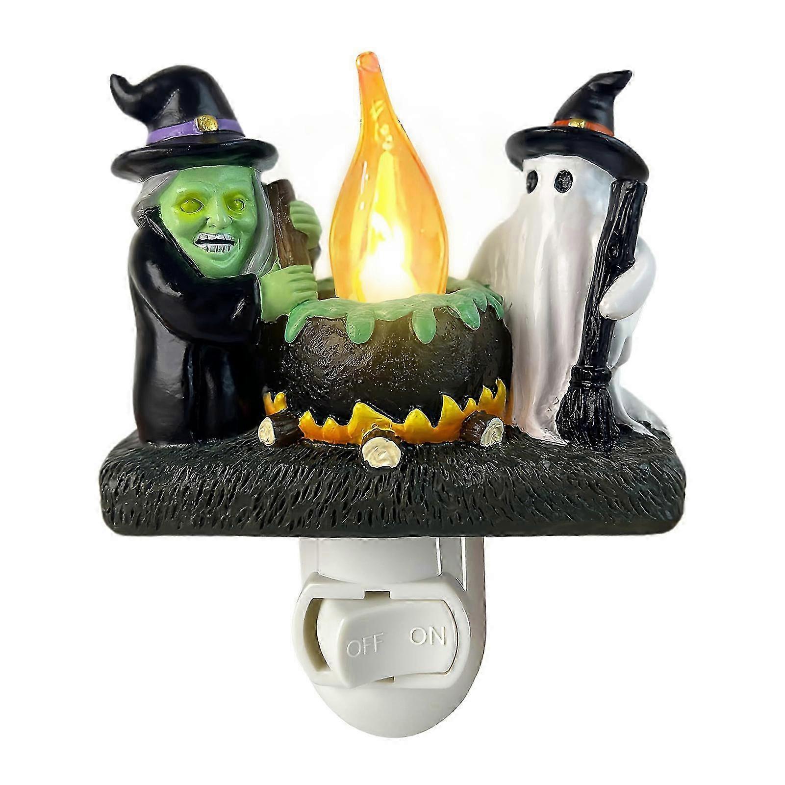 Ghost Witch Campfire Nightlight compatible with Halloween Bedroom Decor