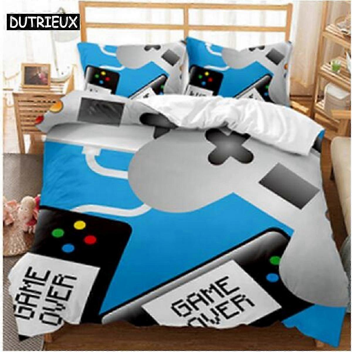 Queen Size 3D Printed Knit Duvet Set