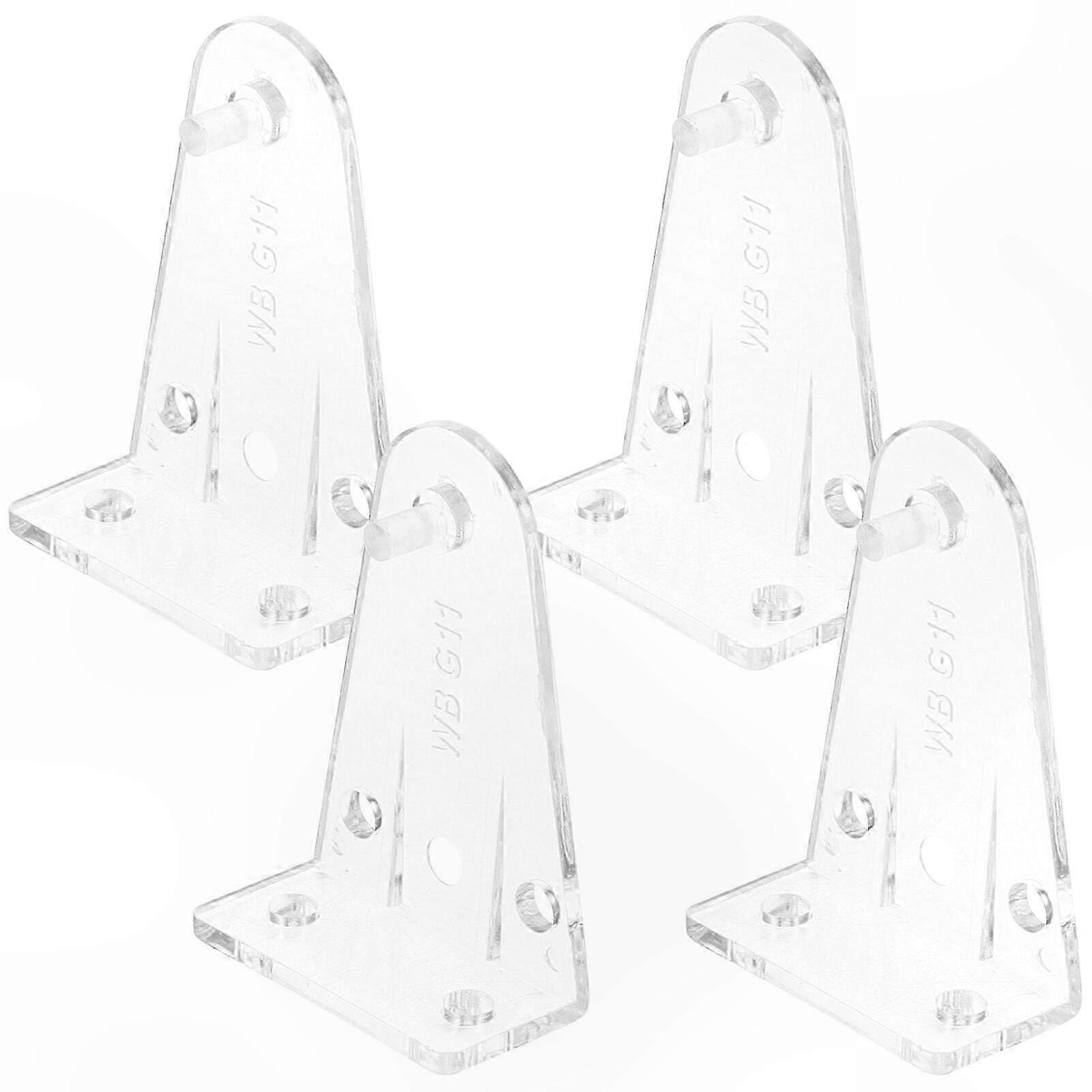 4-Pack Window Blind Hold Down Brackets with Bottom Rail Clips for Clear Stability