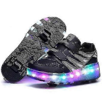 Roller sneakers compatible with boys and girls with flashing wheels-Good