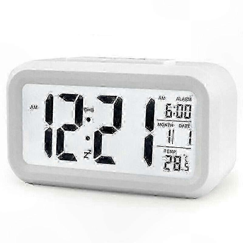 Square LED Alarm Clock with Smart Backlight
