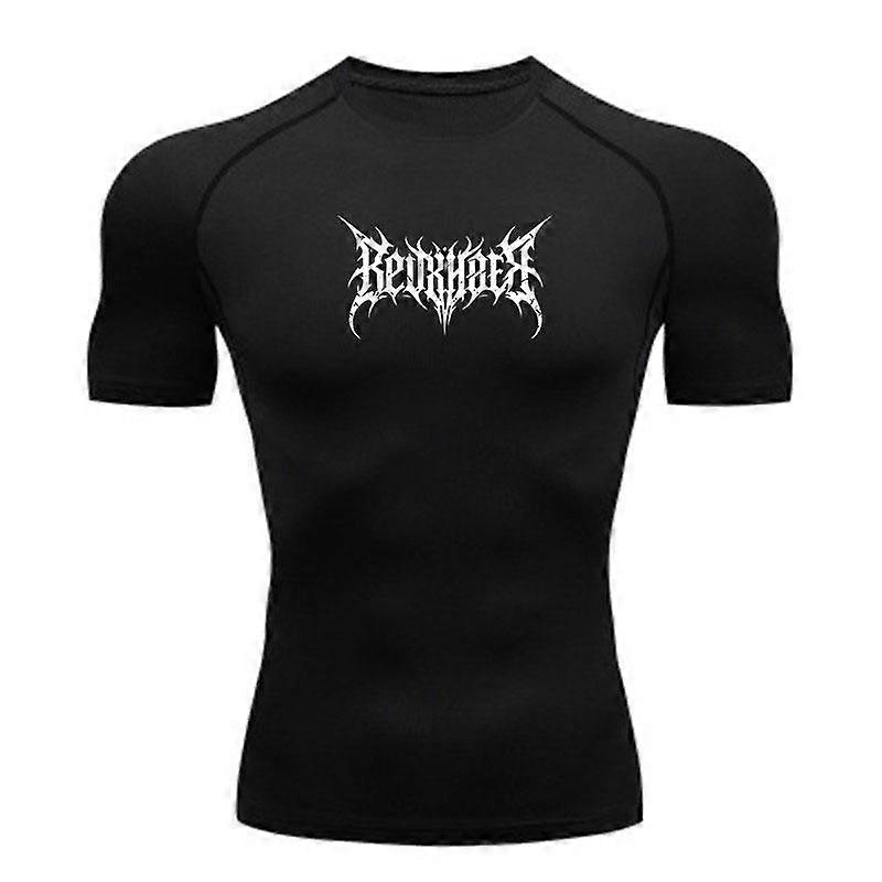 Men's Compression Workout T-Shirt, Quick Dry Stretch Gothic