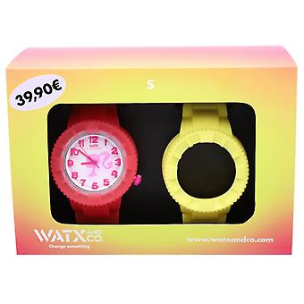 Watx & cores preto sexta-feira Quartz Analog Child Watch com silicone pulseira WACOMBOS1
