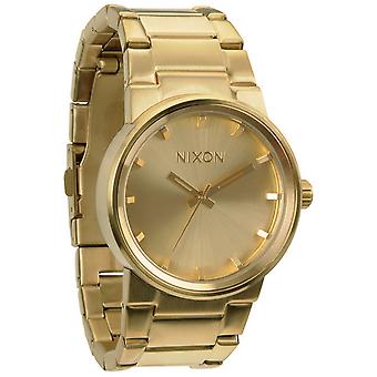 Nixon Cannon Quartz analoge man horloge met A160502 vergulde roestvrijstalen armband